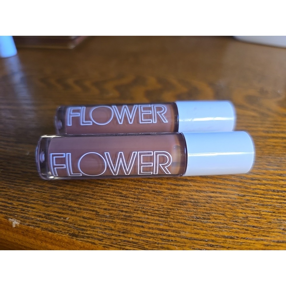 2x FLOWER Beauty by Drew FLOWER Beauty Gloss Crush Lip Serum, Bronze Crush *NEW*